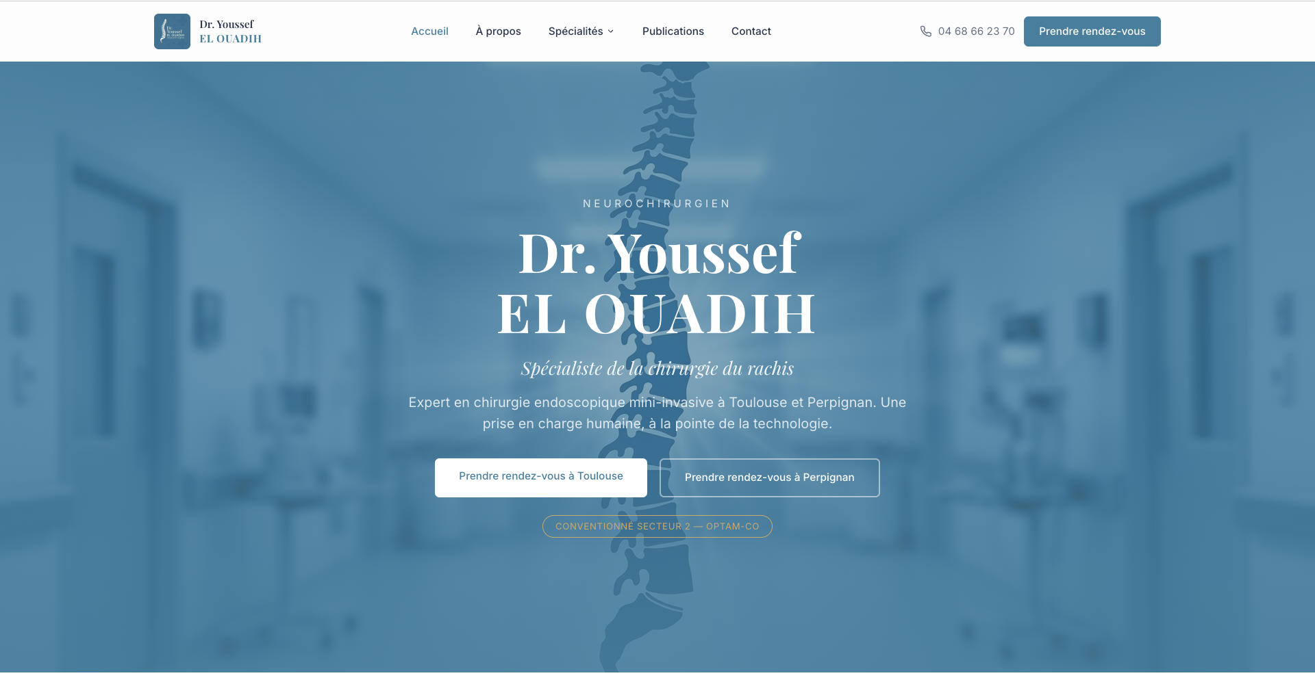 Site internet Dr Youssef El Ouadih